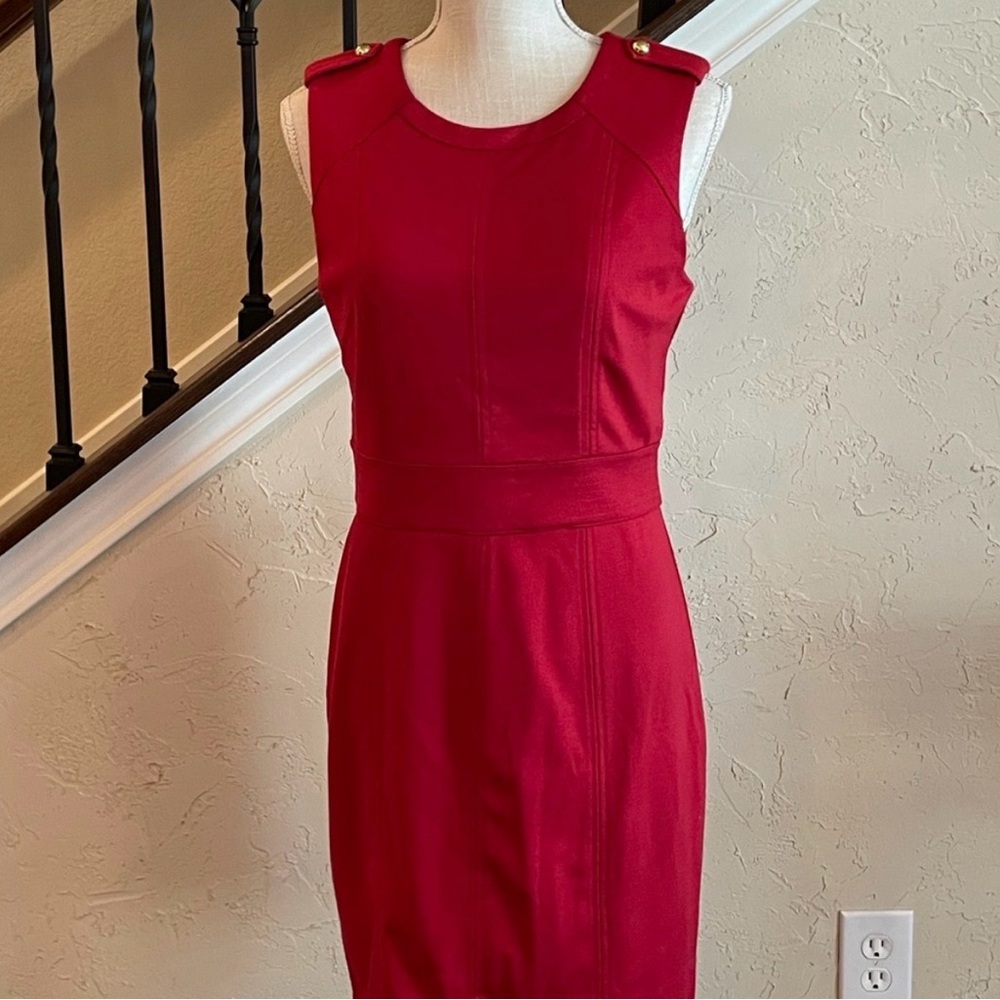 Banana Republic Bold Red Midi Dress - Size 2